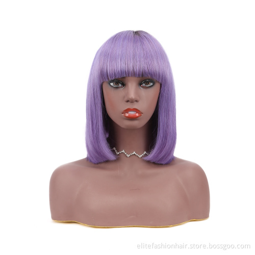 wholesale short straight wigs human hair full Machine Made Bob wigs for black woman virgin brazilian human hair Bob wigs